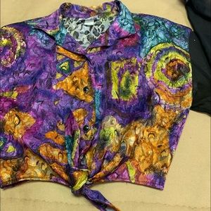 MARNIE WEST Waist tie shirt